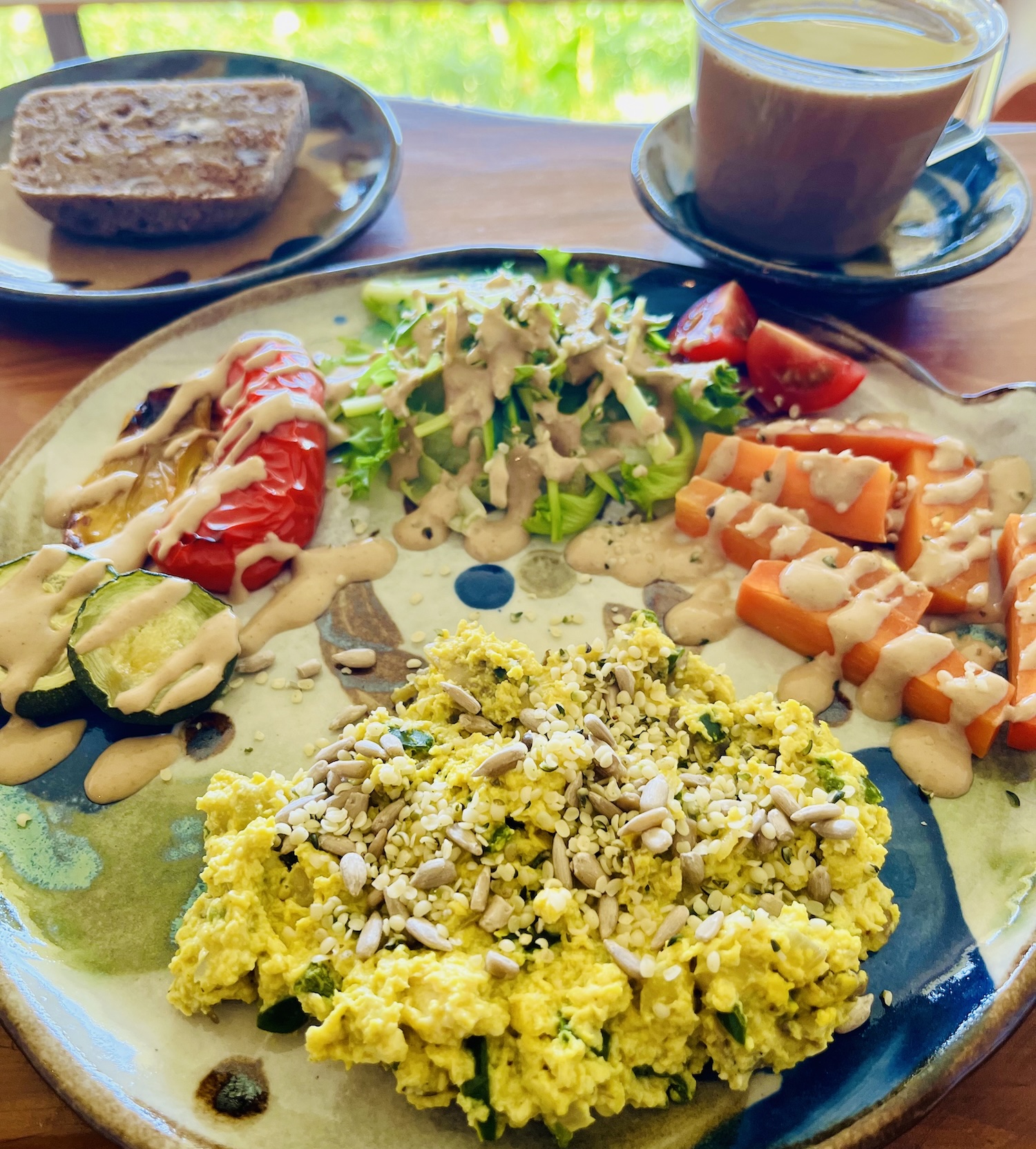 オーガニックヴィーガン朝食の一例