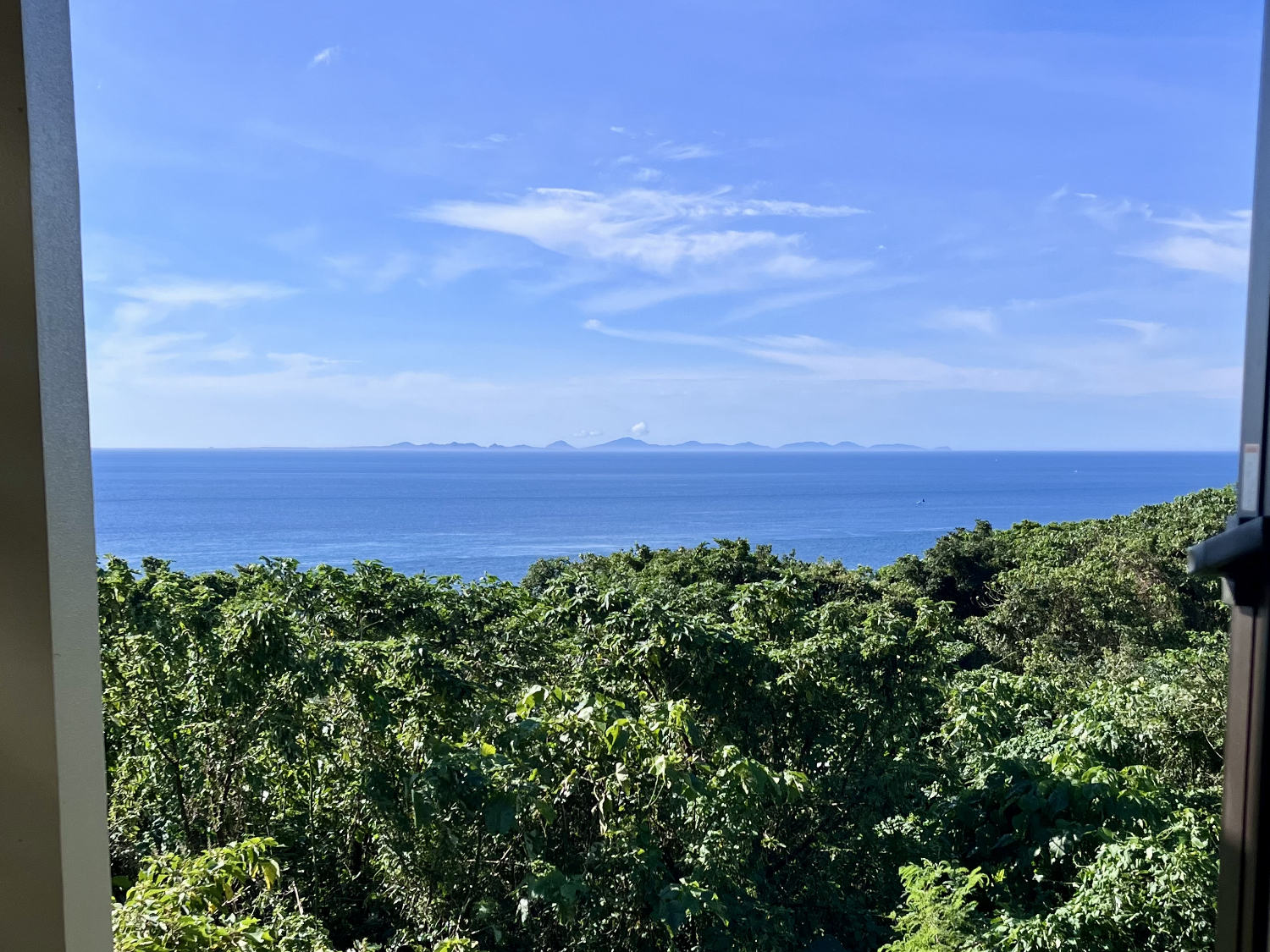 客室から望む古宇利島の海と緑